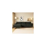 Galway canap� d'angle 4 - 5 places m�ridienne gauche velours c�tel� vert