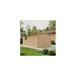 Garage en bois naturel - h222x516x324 cm 15 m� - beige