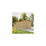 Garage en bois naturel - h222x616x324 cm 18 m� - beige