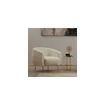 Garcia fauteuil bouclettes rond cr�me