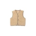 Gilet sans manches en laine mrinos beige pour enfant 5 - 6y