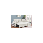 Glasgow - canap d'angle convertible beige 4 places