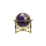 Globe terrestre 33cm 4 pieds dor�s bleu