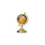 Globe terrestre 8cm cuivre pied dor