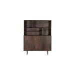 Gordes - vaisselier 3 portes 135 cm en bois massif brun