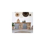 Grand buffet en bois et m�tal 3 portes 3 tiroirs - tabuk