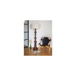 Grand lampadaire en bois fonc� n�312