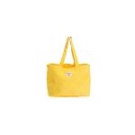 Grand sac cabas de plage coton et polyester jaune