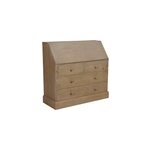 Grand scriban galbé bois marron - Grand scriban galbé bois marron -