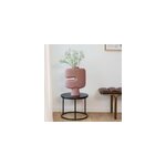 Grand vase rose en aluminium