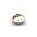 Grande bougie fleurs s�ch�es march� de no�l