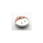 Grande bougie fleurs s�ch�es rose ancienne