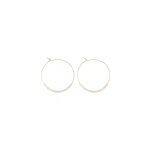 Grandes créoles quartz rose & or 14k gf Grandes créoles quartz rose & or 14k gf