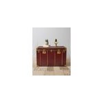 Grande malle bordeaux en cuir n�247