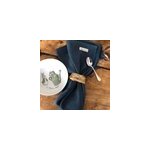 Grande serviette bleue indigo
