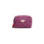 Grande trousse de maquillage fleurie en coton