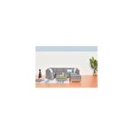 Guadalo salon de jardin bas 8 places en rsine & acier gris
