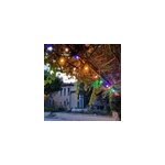 Guirlande guinguette led 4, 5 m multicolore solaire et secteur