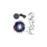 Guirlande solaire 100 led, panneau solaire, piquet, dco jardin nol