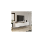 Hal meuble tv suspendu avec placards 150cm blanc