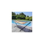 Hamac graphique simple coton et son support en m�tal