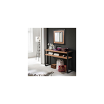 Hanko console style industriel - bois et noir - 140 cm