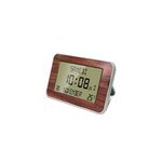 Horloge digitale fishtec wood & silver