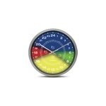 Horloge double cadran 24h � 30 cm - �ducative noir blanc