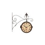 Horloge de gare ancienne double face au