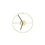 Horloge murale mtal coloris or -