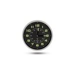 Horloge murale moderne fond noir lisible