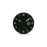 Horloge murale verte moderne silencieuse lcd temprature 25, 4 cm