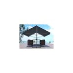Iseo store banne double pente 4 x 3 m gris