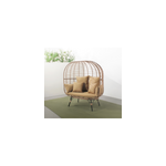 Jane fauteuil sur pied 2 place en rsine effet rotin