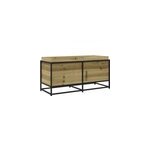Jardinire bac lit surlev plantes fleurs terrasse 100 x 40 x 50 cm bois marron