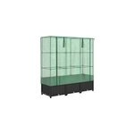 Jardini�re bac lit sur�lev� plantes fleurs terrasse 120 x 40 x 138 cm noir