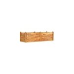 Jardini�re bac lit sur�lev� plantes fleurs terrasse 160 x 60 x 44 cm bois marron