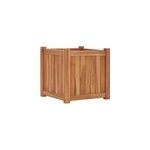Jardinire bac lit surlev plantes fleurs terrasse 40 x 40 x 40 cm bois marron