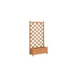 Jardini�re bac lit sur�lev� plantes fleurs terrasse 75 x 35 x 150 cm bois marron
