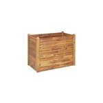 Jardini�re lit sur�lev� plantes fleurs jardin 110 110 x 60 x 84 cm bois marron