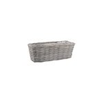 Jardini�re en osier gris clair 35 cm