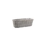 Jardini�re en osier gris clair 40 cm