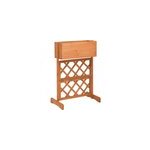 Jardini�re � treillis de jardin 45 x 45 x 30 x 74 cm bois marron