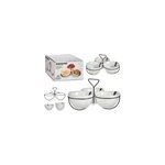 Jeu de 3 bols en porcelaine blanche.