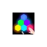 Jeu de 6 lumi�res led connectables entre elles, � suspendre au mur.