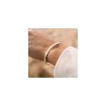 Jonc bracelet mode plaqu or martel