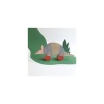 Jouet animal en bois  pousser le tatou