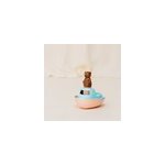 Jouet de bain made in france en mati�re recycl�e bateau de petit ours brun
