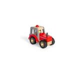 Jouet mini tracteur rouge en bois