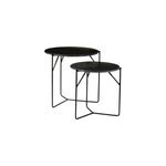 Julia - set de 2 tables basses marbre noir